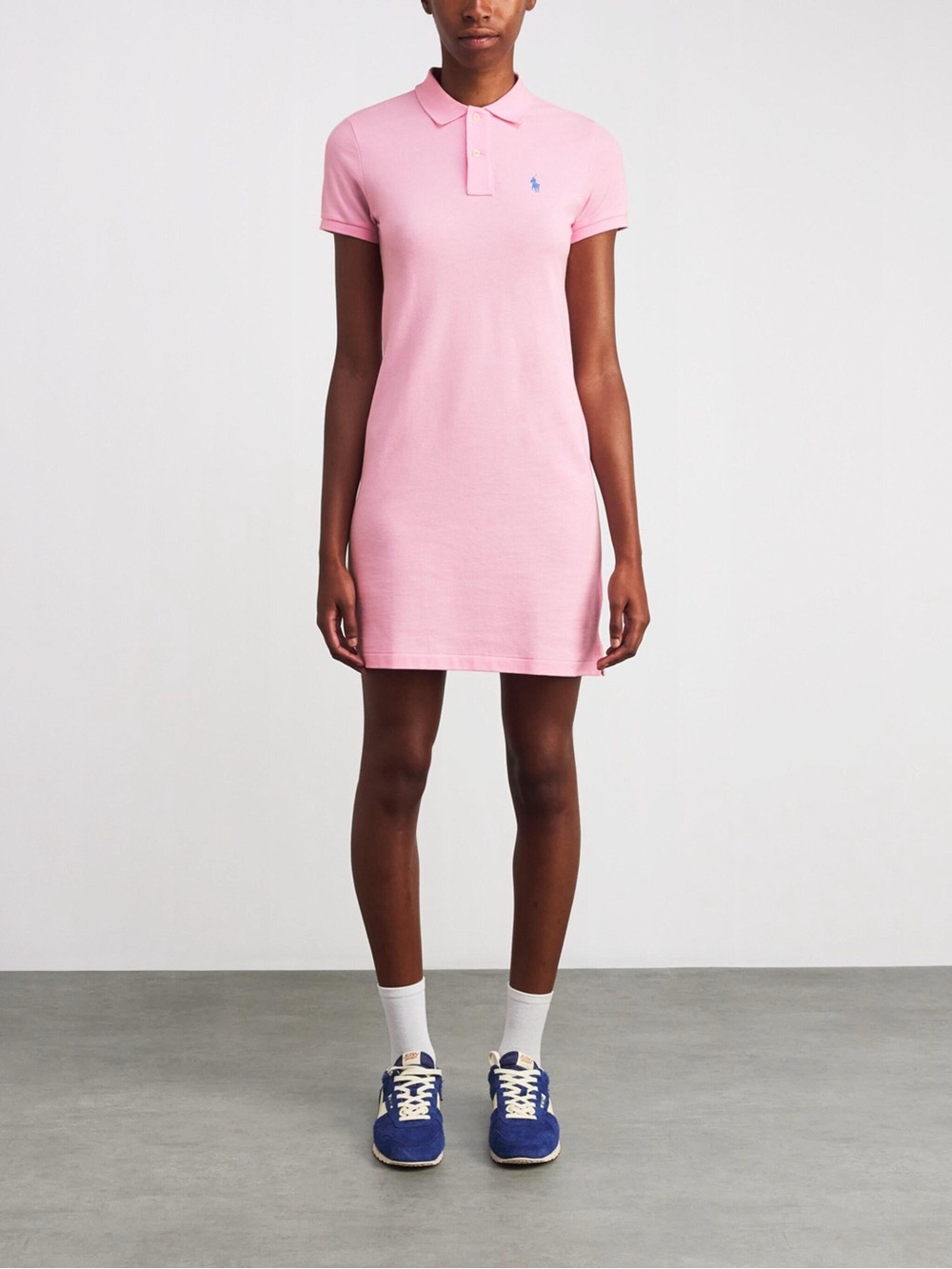 Polo Ralph Lauren Women's Mesh Mini Dress Polo Short Sleeve Cotton Pink Sz Large
